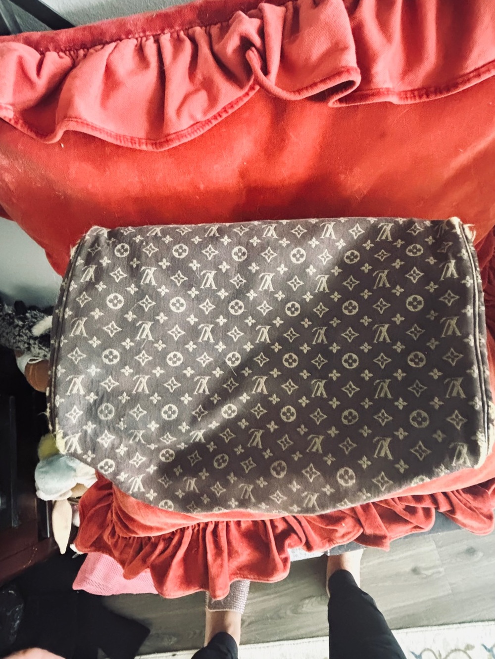 Louis Vuitton Brown Monogram Canvas Satchel with Dark Leather Handles - Picture 6 of 14